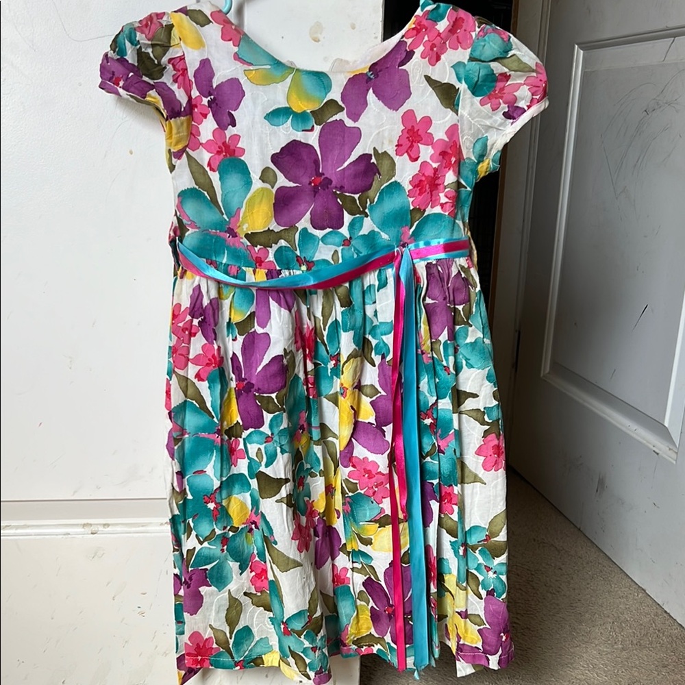 Sunboree Colorful Floral Kids Dress